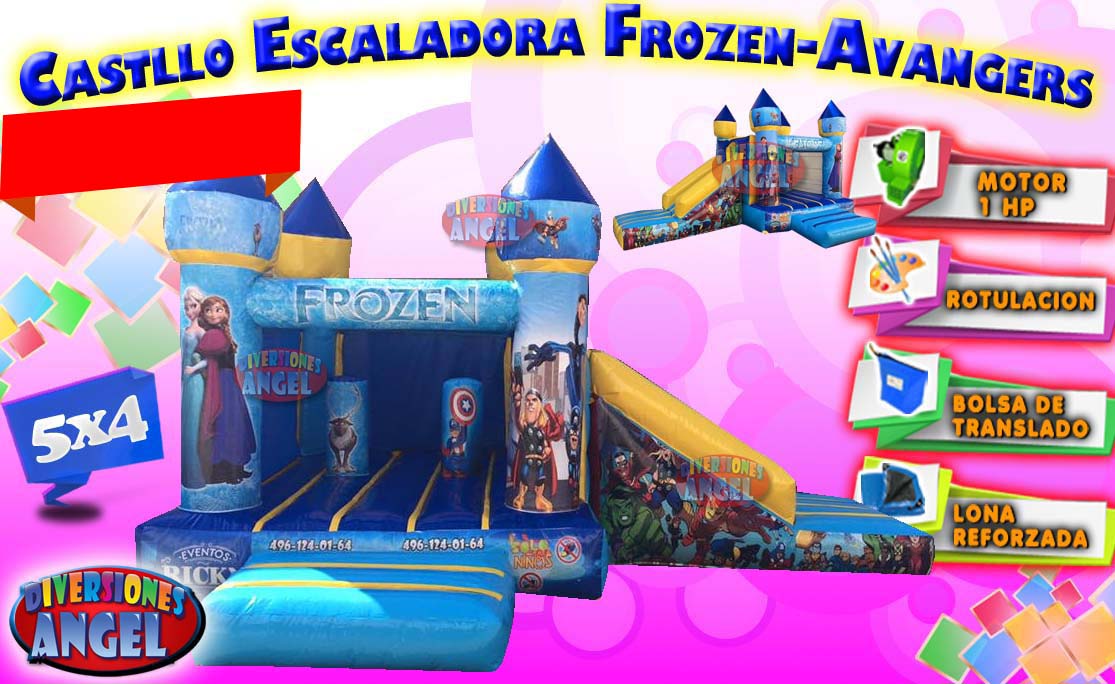 Venta de Brincolines, Castillo Escalador Frozen Avangers